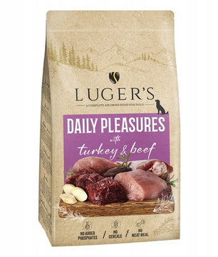 Luger’s Daily Pleasures Trockenfutter für Hunde mit Truthahn und Rind 9 kg