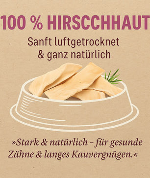 Luger's Natural Treats Hundeleckerli aus Hirschhaut, 100 g