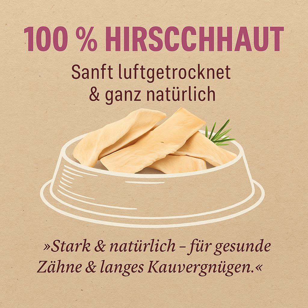 Luger's Natural Treats Hundeleckerli aus Hirschhaut, 100 g