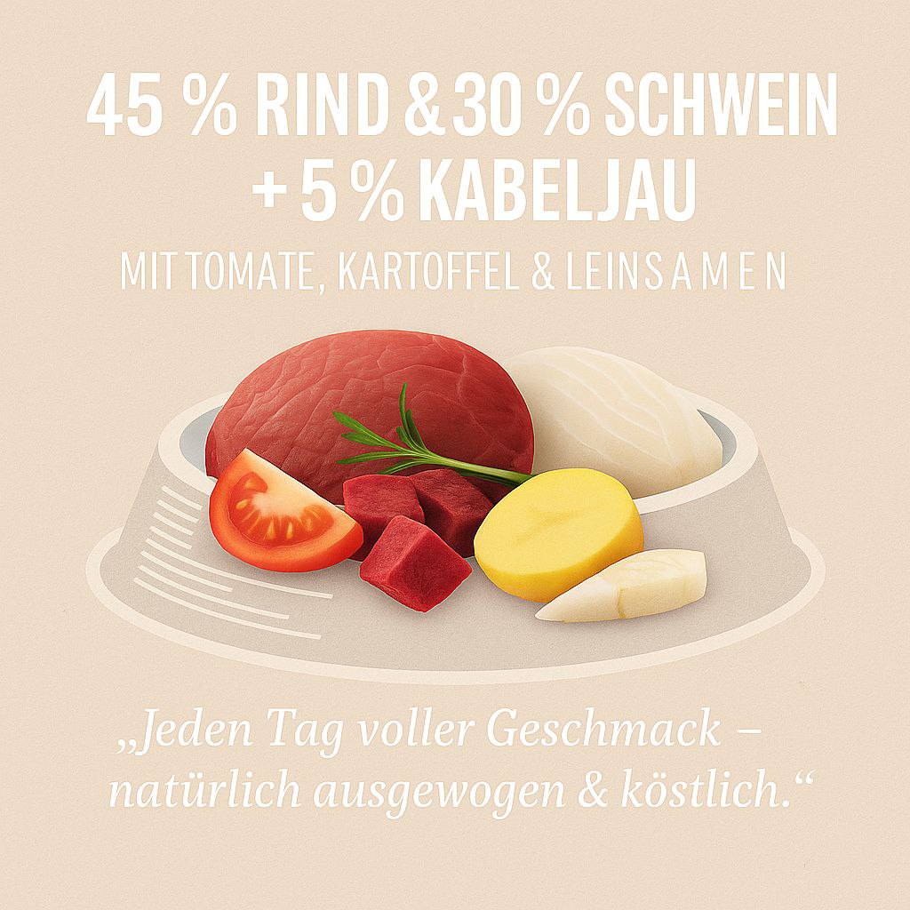 Luger’s Daily Pleasures Trockenfutter für Hunde mit Rind 9 kg