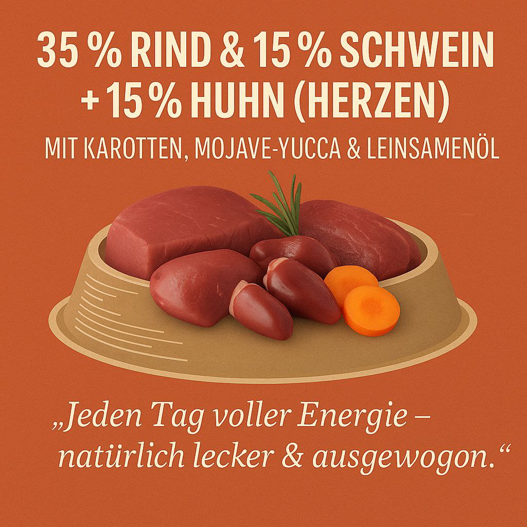 Luger's Daily Pleasures mit Hühnerherzen und Karotten 400 g