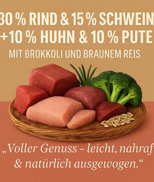 Luger's Daily Pleasures mit Truthahn, Brokkoli und braunem Reis 800 g