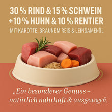 Luger's Daily Pleasures mit Rentier, Karotten und braunem Reis 400 g