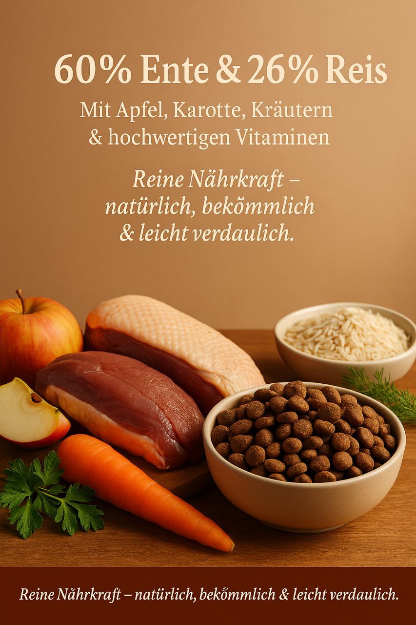 WESTHO Pure Line Trockenfutter Ente & Reis (67 % Ente) 12 kg