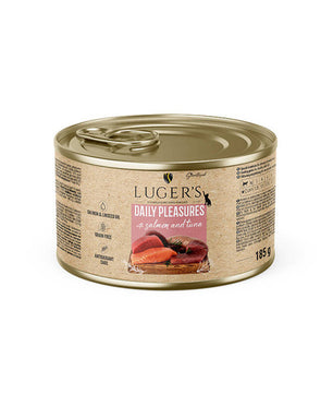 Luger's Daily Pleasures Nassfutter für Katzen mit Lachs und Thunfisch 6 x 185 g
