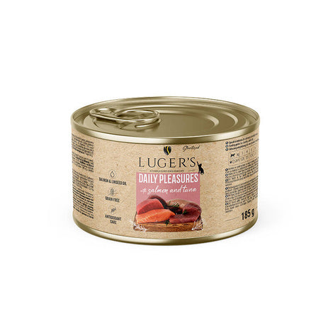 Luger's Daily Pleasures Nassfutter für Katzen mit Lachs und Thunfisch 6 x 185 g