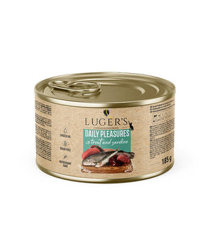 Luger's Daily Pleasures Nassfutter für Katzen mit Forelle und Sardine 6 x 185 g