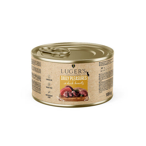 Luger's Daily Pleasures Nassfutter für Katzen mit Entenherzen 6 x 185 g