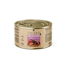 Luger's Daily Pleasures Nassfutter für Katzen mit Rindfleisch und Garnelen 6 x 185 g