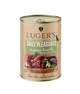 Luger's Daily Pleasures mit Gänseherzen, Brokkoli und grünen Erbsen 400 g