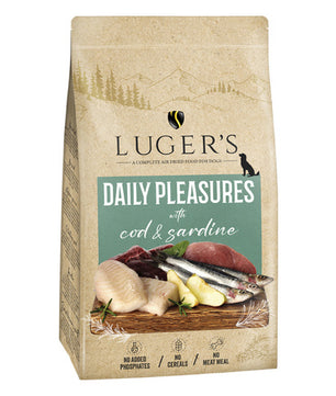 Luger’s Daily Pleasures Trockenfutter für Hunde mit Kabeljau und Sardinen 9 kg