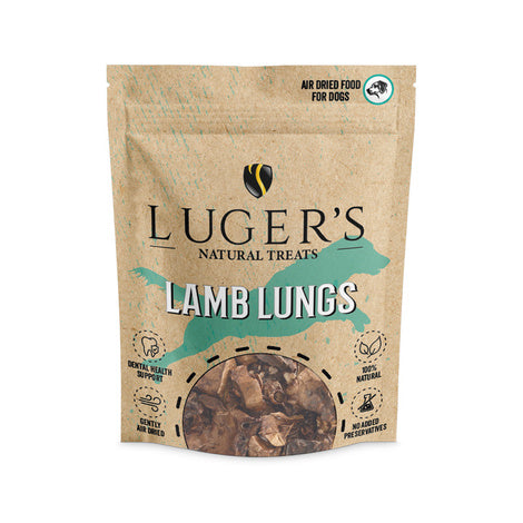 Luger's Natural Treats Lammlungen-Leckerli für Hunde, 100 g
