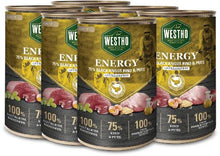 WESTHO Nassfutter Energy (75 % Rind & Pute) 6 x 400g