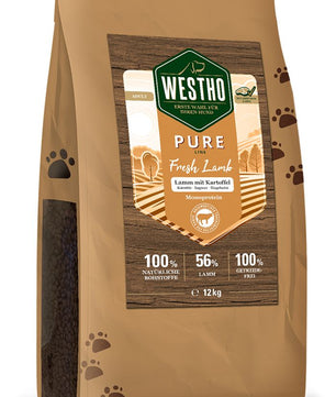 WESTHO Pure Line Trockenfutter Lamm & Kartoffel (56 % Lamm) 12 kg