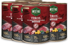 WESTHO Nassfutter Tirol (75 % Rind & Wild) 6 x 800g