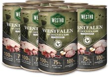 WESTHO Nassfutter Westfalen (75 % Ente, Pute & Huhn) 6 x 400g