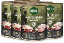 WESTHO Nassfutter Westfalen (75 % Ente, Pute & Huhn) 6 x 800g